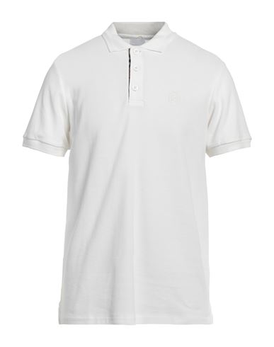 Burberry Man Polo Shirt White Size Xxl Cotton