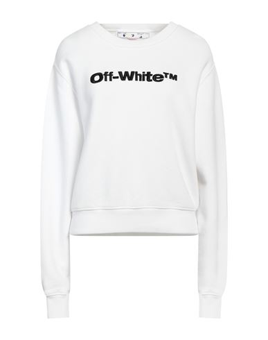 Off-white Woman Sweatshirt White Size S Cotton, Elastane