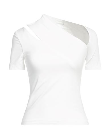 Helmut Lang Woman T-shirt White Size L Cotton, Modal, Elastane