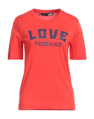 Love Moschino Woman T-shirt Red Size 8 Cotton In Red