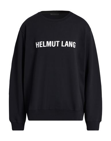 Helmut Lang Cotton Logo Print Crewneck Sweatshirt In Black
