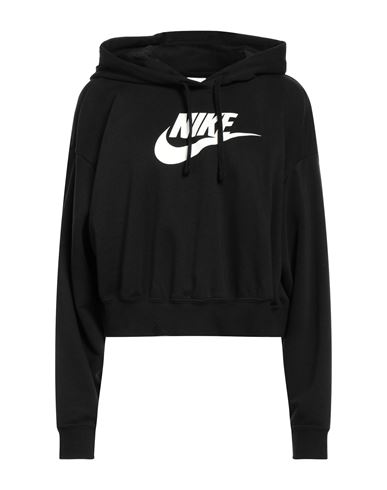 Nike Woman Sweatshirt Black Size L Cotton, Polyester