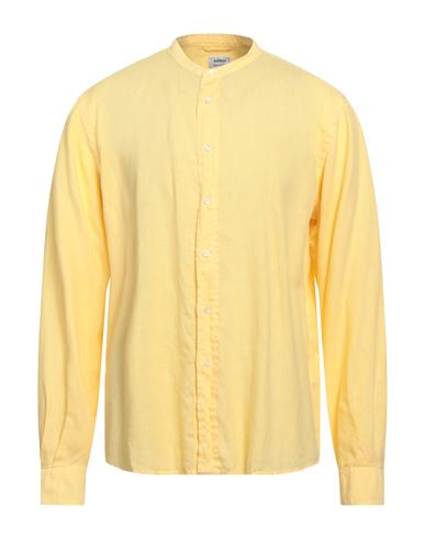 Aspesi Man Shirt Yellow Size 17 Linen