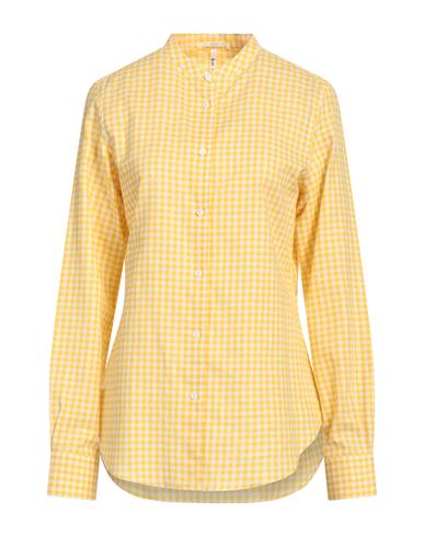 Sophie Woman Shirt Yellow Size 10 Linen, Cotton