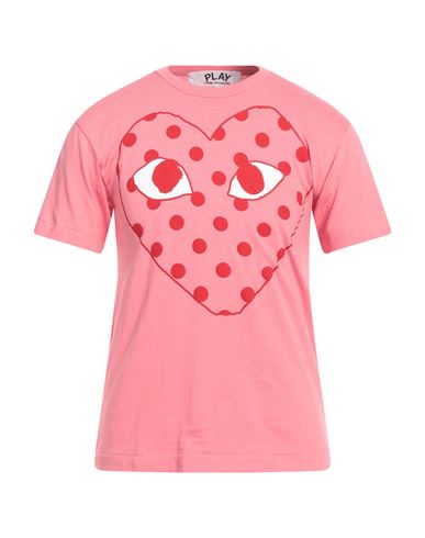 Comme Des Garçons Play Man T-shirt Coral Size S Cotton In Red