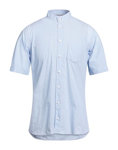Shop Weber+weber Sartoria Man Shirt Sky Blue Size 40 Cotton
