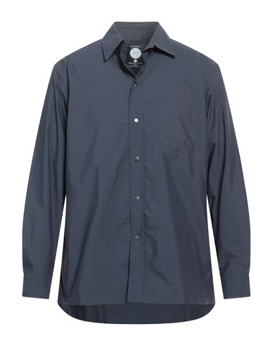 Shop Mazzarelli Man Shirt Midnight Blue Size 16 Cotton