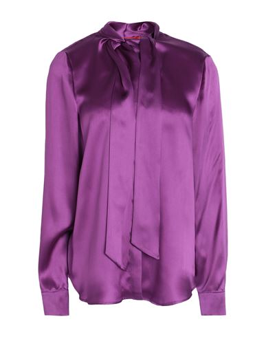 Max & Co . Woman Shirt Mauve Size 4 Silk In Purple