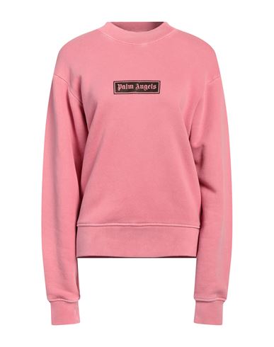 Palm Angels Woman Sweatshirt Pink Size M Cotton, Elastane