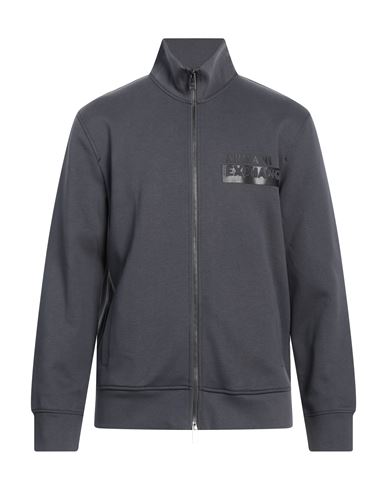 Armani Exchange Man Sweatshirt Lead Size S Cotton, Polyester In Grey