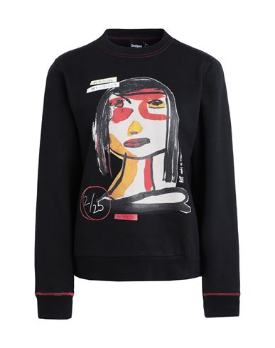 Desigual Woman Sweatshirt Black Size Xl Cotton