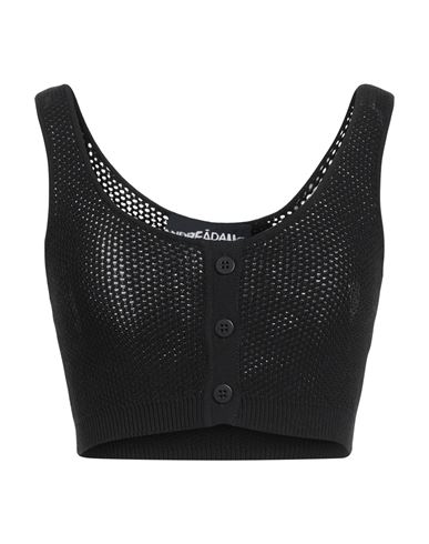 Andreädamo Andreādamo Woman Top Black Size L Viscose, Polyester, Polyamide, Elastane In Black