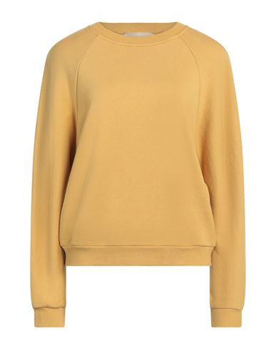 Momoní Woman Sweatshirt Mustard Size S Cotton, Lyocell In Yellow