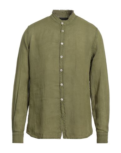 MESSAGERIE MESSAGERIE MAN SHIRT SAGE GREEN SIZE 15 ¾ LINEN