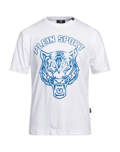 Plein Sport Man T-shirt White Size Xxl Cotton In White