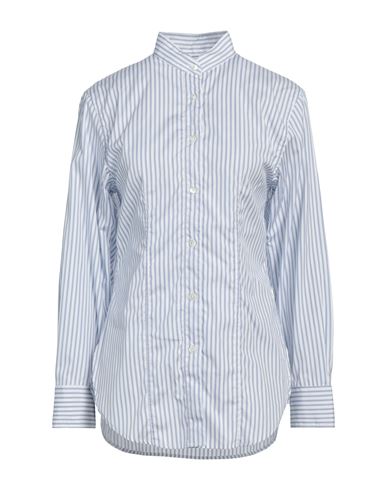 Mauro Grifoni Woman Shirt White Size 6 Cotton In Blue