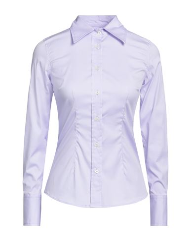 Grifoni Woman Shirt Lilac Size 6 Cotton, Polyamide, Elastane In Purple