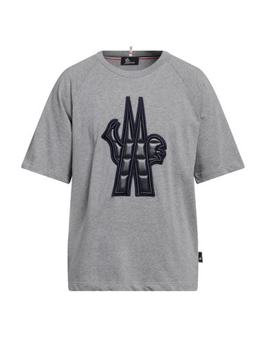 Moncler Grenoble Man T-shirt Grey Size M Cotton, Polyamide, Polyester
