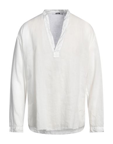 Grifoni Man Shirt White Size 40 Linen