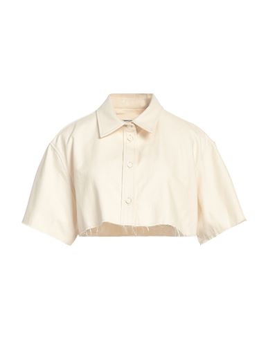 Shop Heron Preston Woman Shirt Ivory Size M Cotton In White