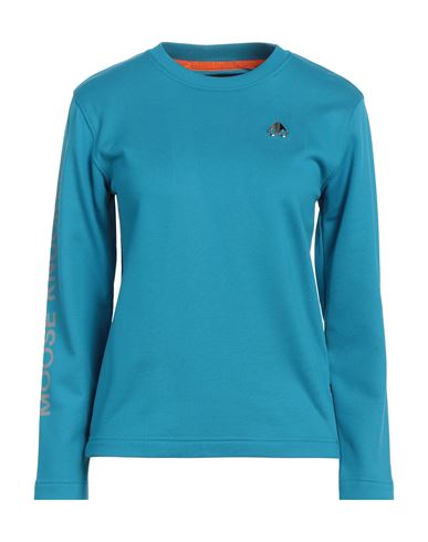 Moose Knuckles Woman Sweatshirt Azure Size M Cotton In Blue