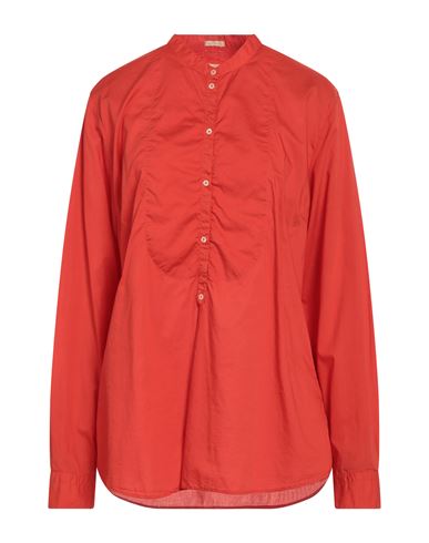 Massimo Alba Woman Blouse Rust Size Xl Cotton In Red