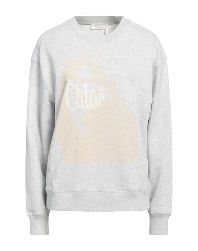 Shop Chloé Woman Sweatshirt Light Grey Size M Cotton