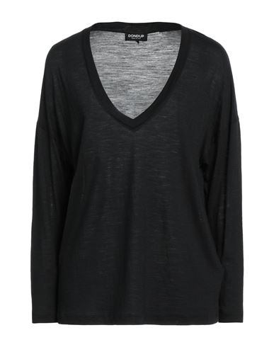 Dondup Woman T-shirt Black Size L Wool, Polyamide In Black
