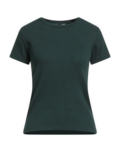 Crossley Woman T-shirt Dark Green Size S Cotton, Elastane In Green