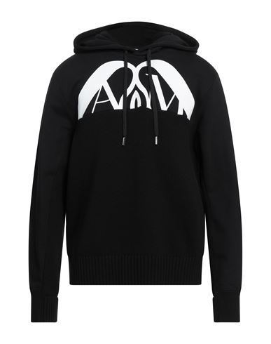 Shop Alexander Mcqueen Man Sweatshirt Black Size Xl Cotton, Wool