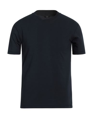 Hōsio Man T-shirt Navy Blue Size S Cotton, Elastane