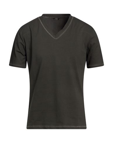 Hōsio Man T-shirt Dark Green Size L Cotton, Elastane In Black