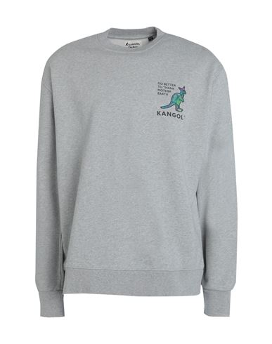 Kangol Man Sweatshirt Light Grey Size Xl Organic Cotton