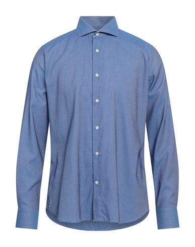 Alea Man Shirt Bright Blue Size 17 Cotton