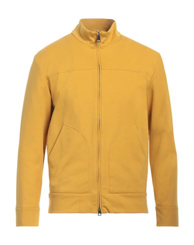Hōsio Man Sweatshirt Mustard Size 40 Cotton, Polyamide, Elastane In Yellow