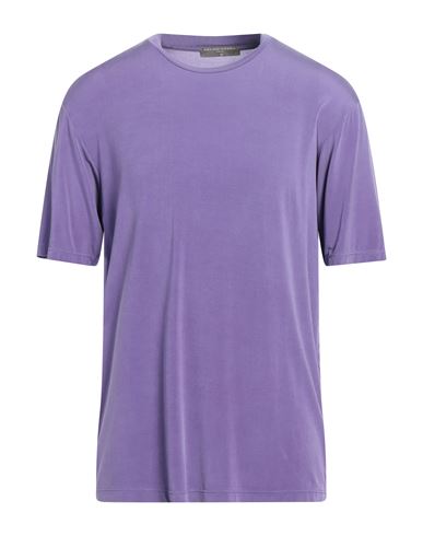 Daniele Fiesoli Man T-shirt Mauve Size L Cupro, Elastane In Purple