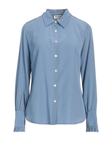 Paul & Joe Woman Shirt Slate Blue Size 3 Silk