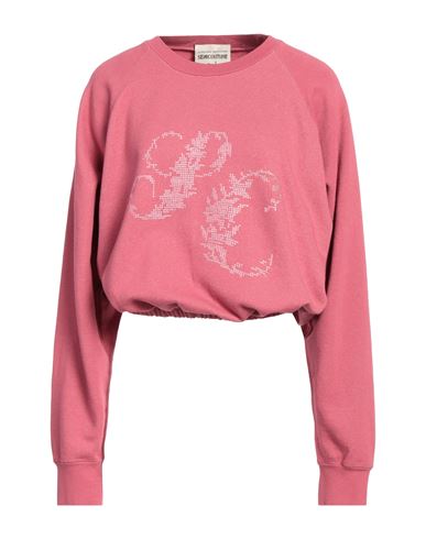Semicouture Woman Sweatshirt Pastel Pink Size M Cotton, Polyester