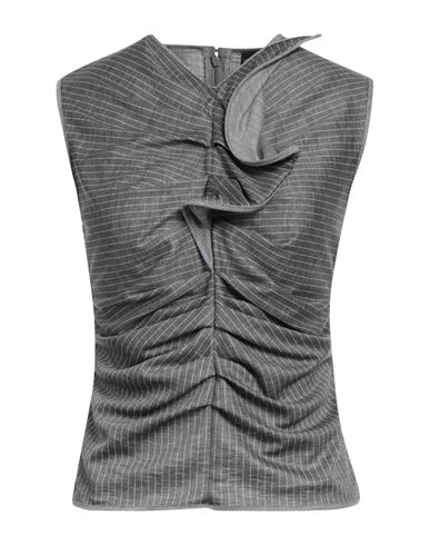Giorgio Armani Woman Top Grey Size 2 Virgin Wool