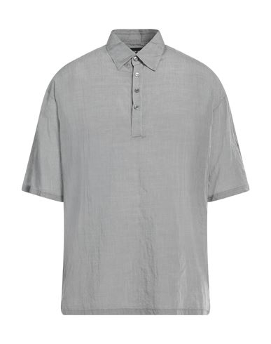 Giorgio Armani Man Shirt Grey Size M Lyocell, Cotton