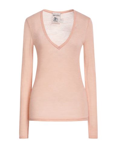 Semicouture Woman T-shirt Blush Size L Wool, Polyamide In Pink