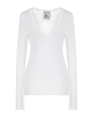 Semicouture Woman T-shirt Cream Size Xs Wool, Polyamide In White