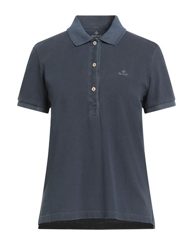 Gant Woman Polo Shirt Navy Size L Cotton