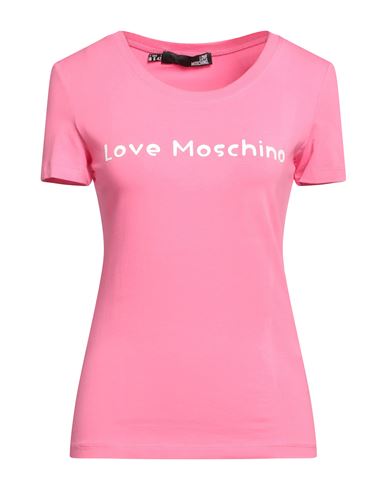 Love Moschino Woman T-shirt Fuchsia Size 2 Cotton, Elastane In Pink