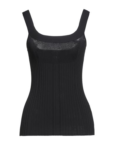Jil Sander+ Woman Top Black Size 6 Viscose, Polyester