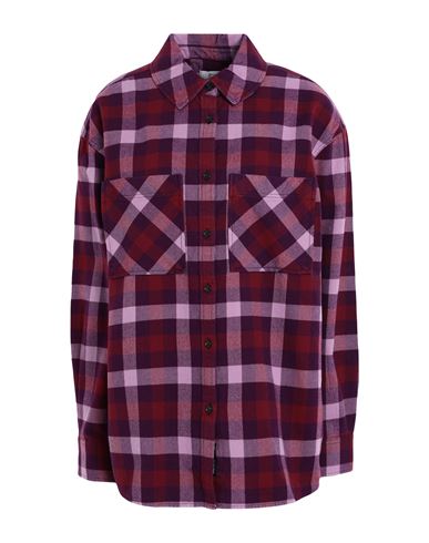 Woolrich Check Flannel Shirt Woman Shirt Deep Purple Size L Cotton