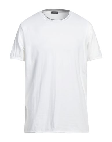Rossopuro Man T-shirt White Size 7 Cotton, Elastic Fibres