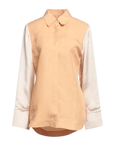 Jil Sander Woman Shirt Sand Size 0 Viscose, Silk In Beige