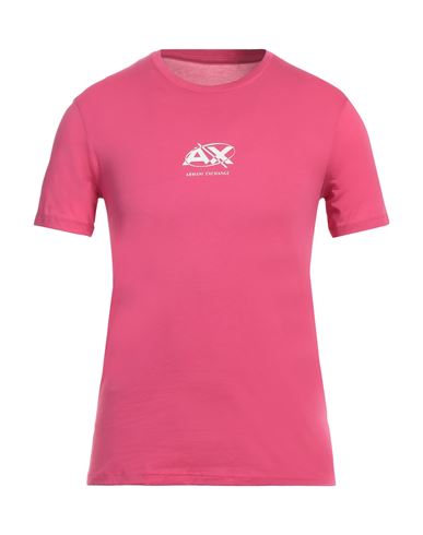 Armani Exchange Man T-shirt Magenta Size S Pima Cotton In Magenta