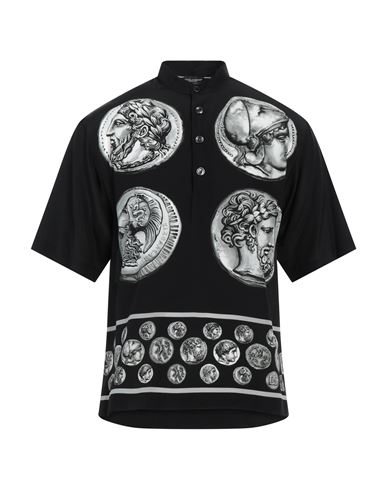 Dolce & Gabbana Man Shirt Black Size L Silk